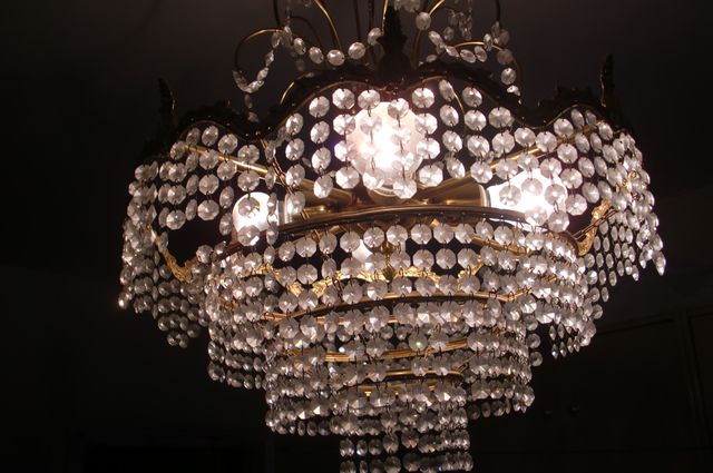 Lámpara lágrimas o cristales de roca año 1930