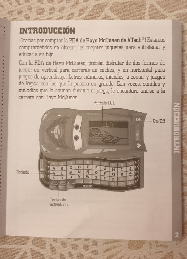 PDA/ORDENADOR INFANTIL RAYO McQUEEN (CARS)