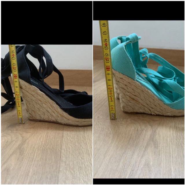 Cuñas negras o azul Celestí , talla 37 y 36