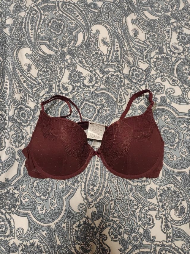 Sujetador plumeti y encaje nuevo Women'Secret