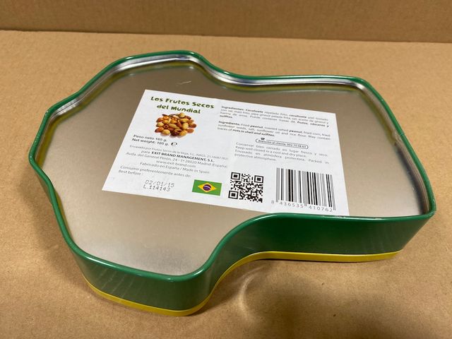 Caja hojalata mundial 2014 selección futbol Brasil