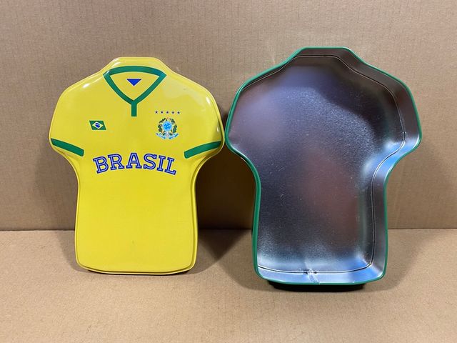 Caja hojalata mundial 2014 selección futbol Brasil
