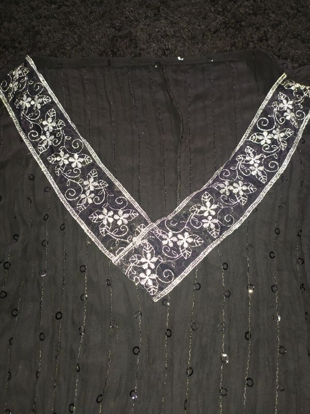 blusa semitransparente t.unica