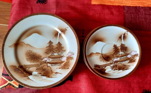 Platos japoneses pintados a mano