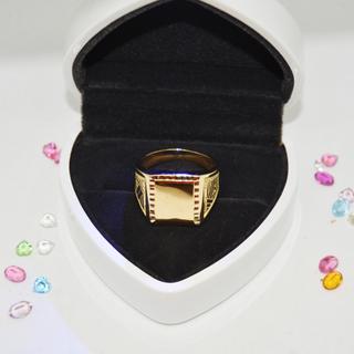 Anillo tipo sello, oro 18Q