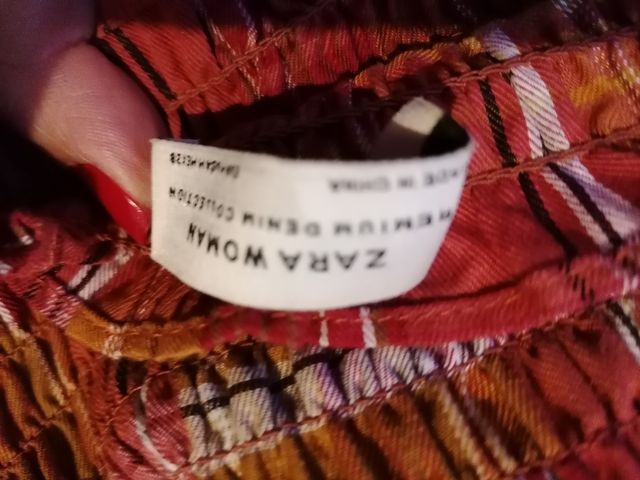 vestido  de cuadros de zara