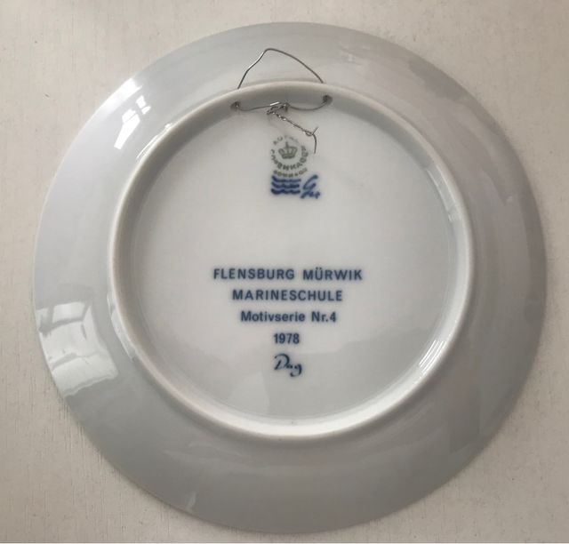 Plato mural decorativo "Flensburg Mürwik" de 1978