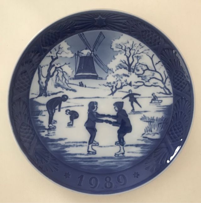 Plato mural decorativo 1989 The old skating pond