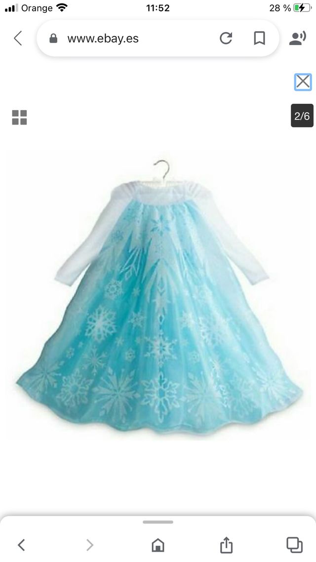 Disfraz frozen original DISNEY con musica