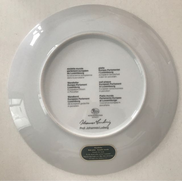 Plato mural decorativo Luxembourg Europa 1979