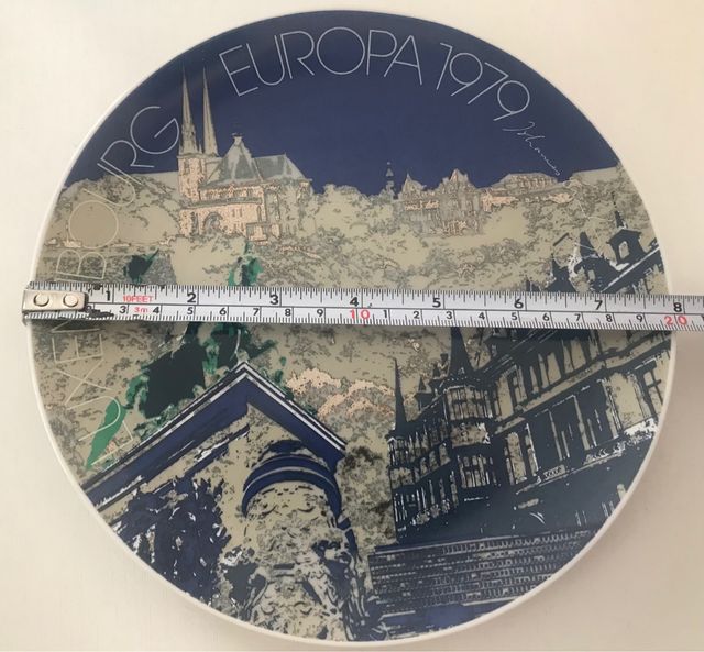 Plato mural decorativo Luxembourg Europa 1979
