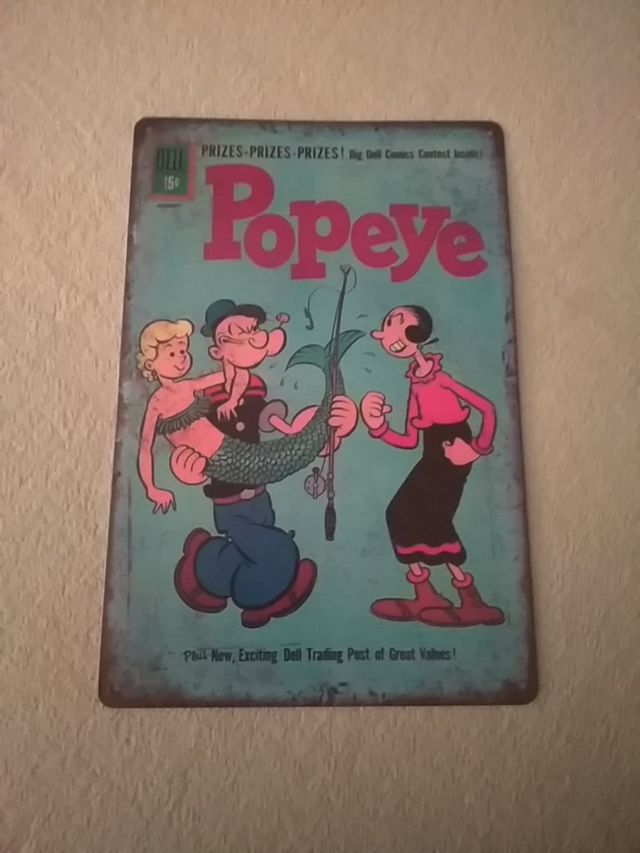 cartel metálico Popeye