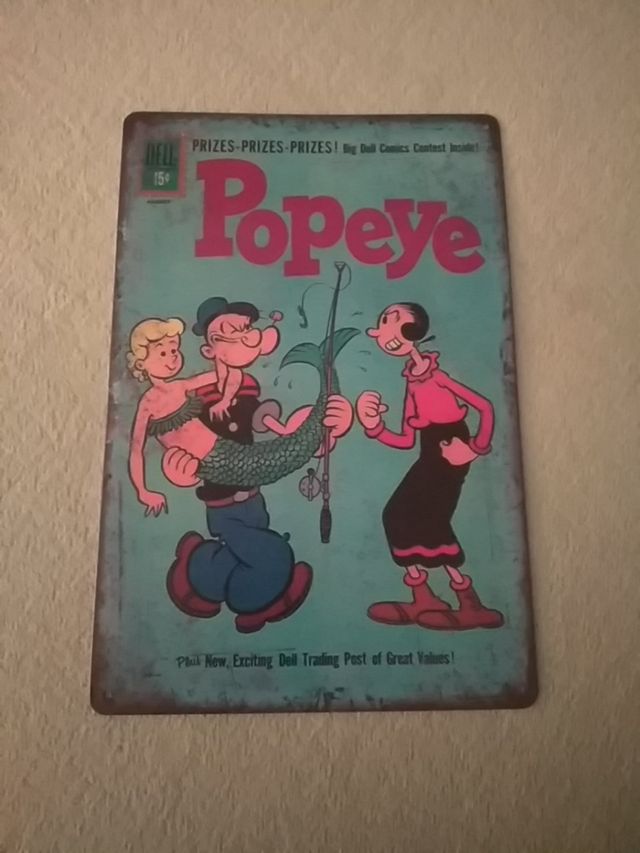 cartel metálico Popeye