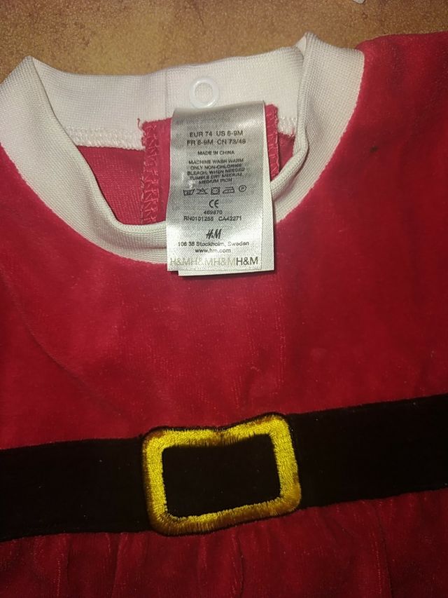 pijama -disfraz Papa Noel talla6-9meses