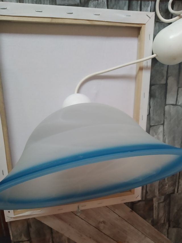 Lampara dormitorio de vidrio 