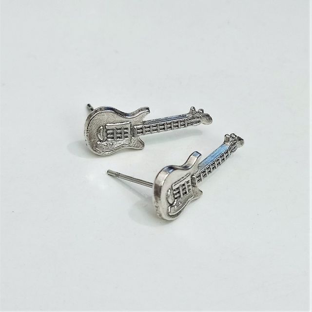 Pendientes de mini guitarra eléctrica de metal