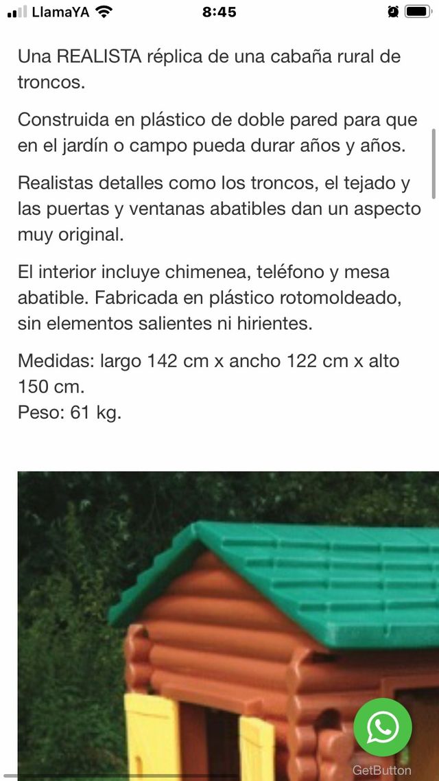 Caseta infantil Troncos de segunda mano por 290 € en Les Fonts en WALLAPOP