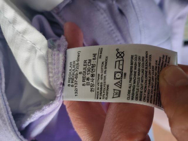 pantalón denim pitillo de niña lila gap 7 años