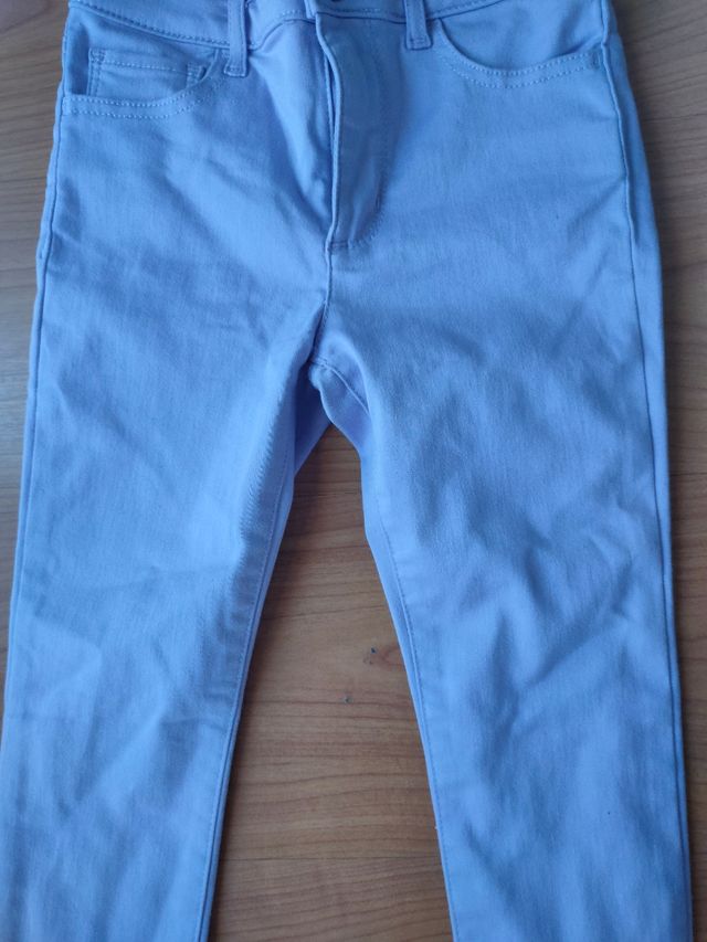 pantalón denim pitillo de niña lila gap 7 años