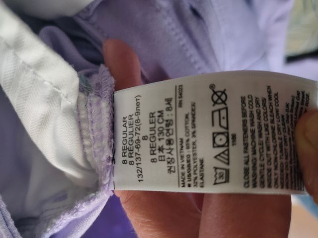 pantalón denim pitillo de niña lila gap 7 años