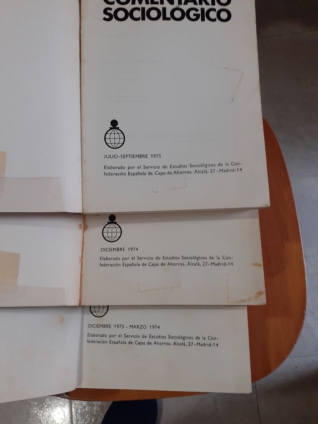 Libros Comentario Sociológico años 70.