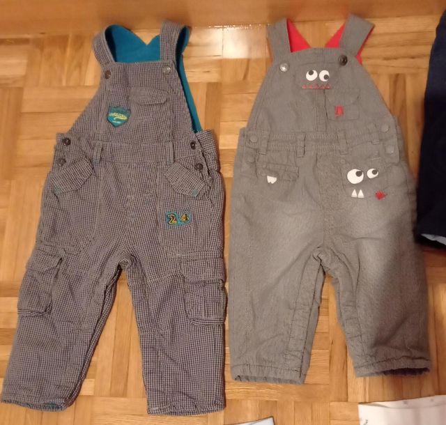 Lote pantalones y petos bebé 3 a 6 meses