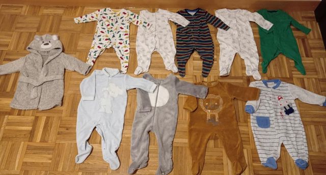 Pijamas Bebé y Bata osito invierno