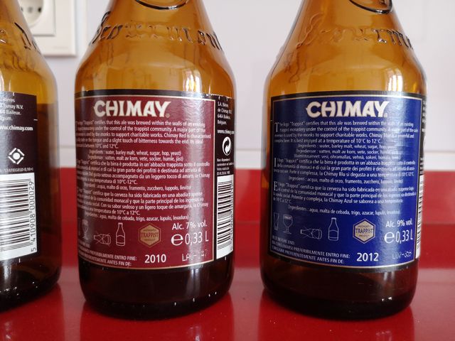 Colección de 3 botellines Chimay Pères Trappistes