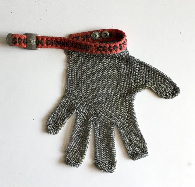 Guante de malla de acero para deshuesar