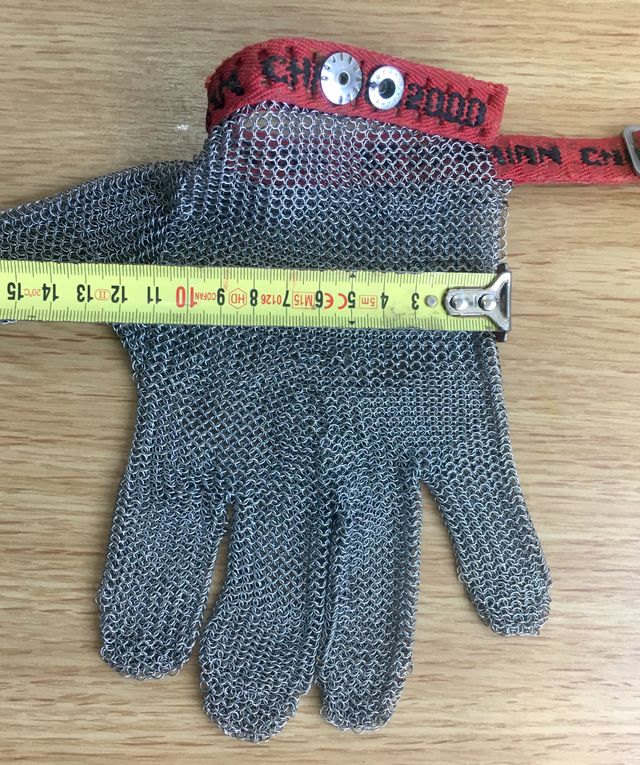 Guante de malla de acero para deshuesar