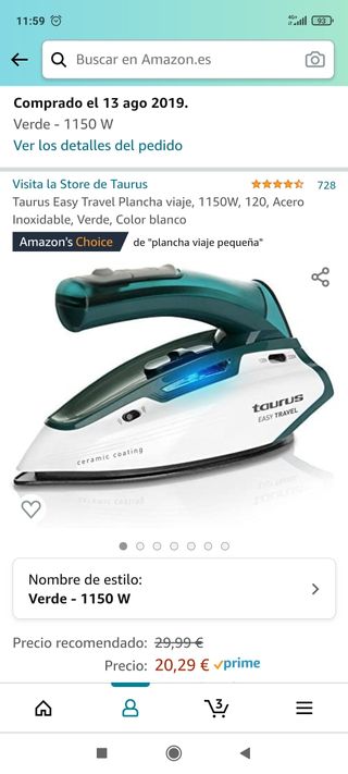 Plancha De Viaje Easy Travel ¡Compra aquí! | Taurus
