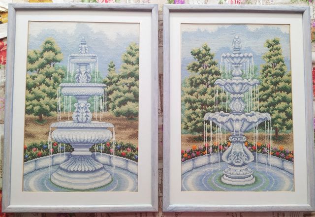 Pareja de cuadros: Fuentes