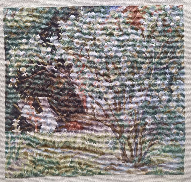 Cuadro: enredadera roja