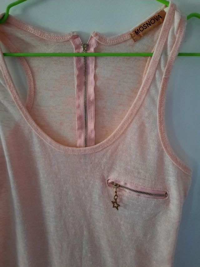 Camiseta nadadora rosa palo mujer 