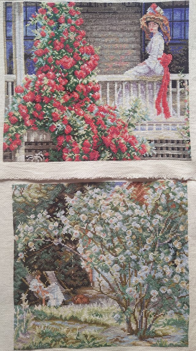 Jardín de flores blancas