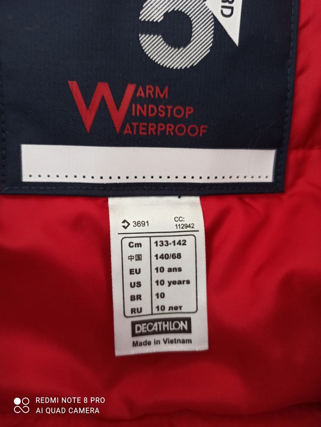 cazadora lluvia forrada