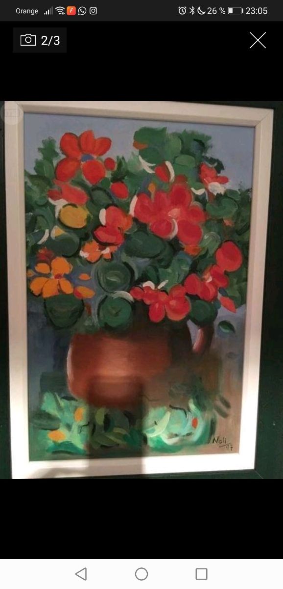 PINTURA AL ÓLEO CON MARCO