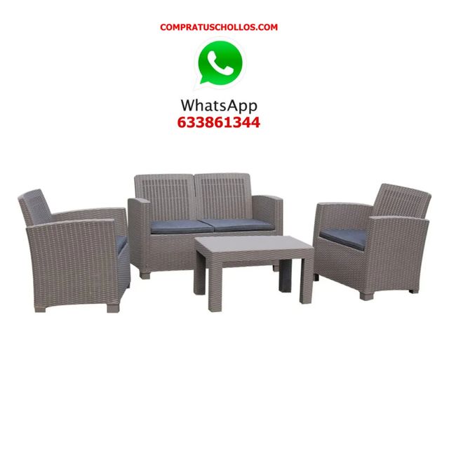 Juego de Muebles para Jardín 4 Piezas de Resina de segunda mano por 350