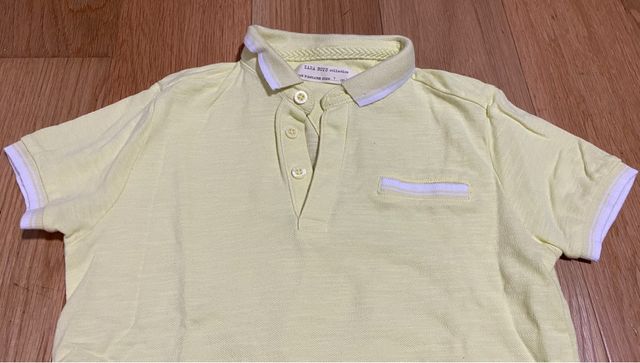 Polo amarillo manga corta niño Zara