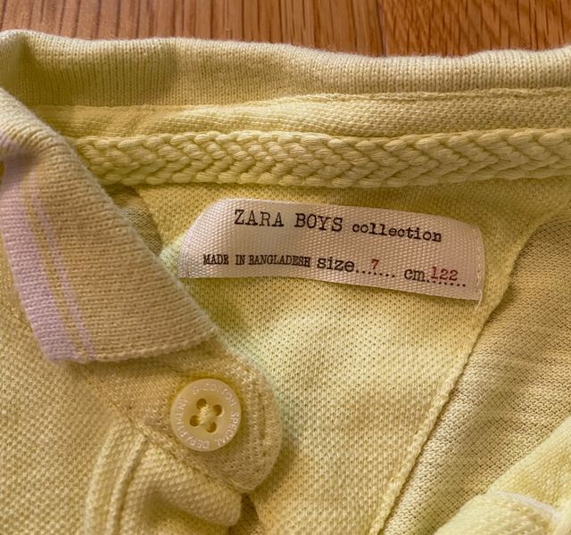 Polo amarillo manga corta niño Zara