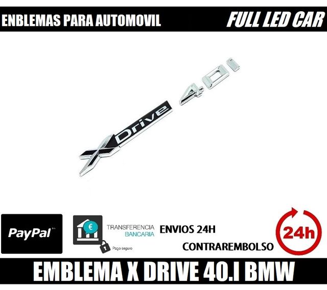 EMBLEMA 3D X DRIVE 40i PARA BMW PEGATINA CROMADA