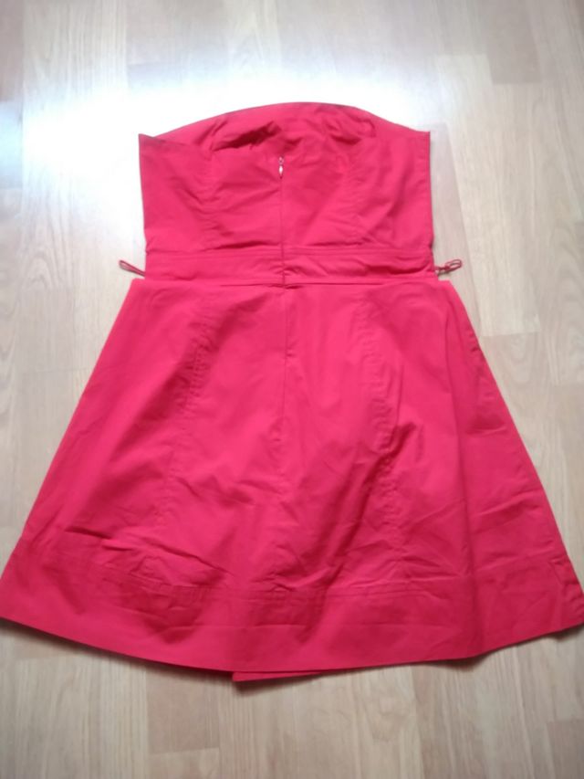 vestido corto palabra de honor