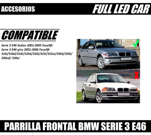 PARRILLA FRONTAL CROMADO BMW SERIE 3 E46