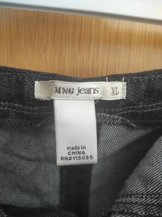 Vestido vaquero palabra honor Mango