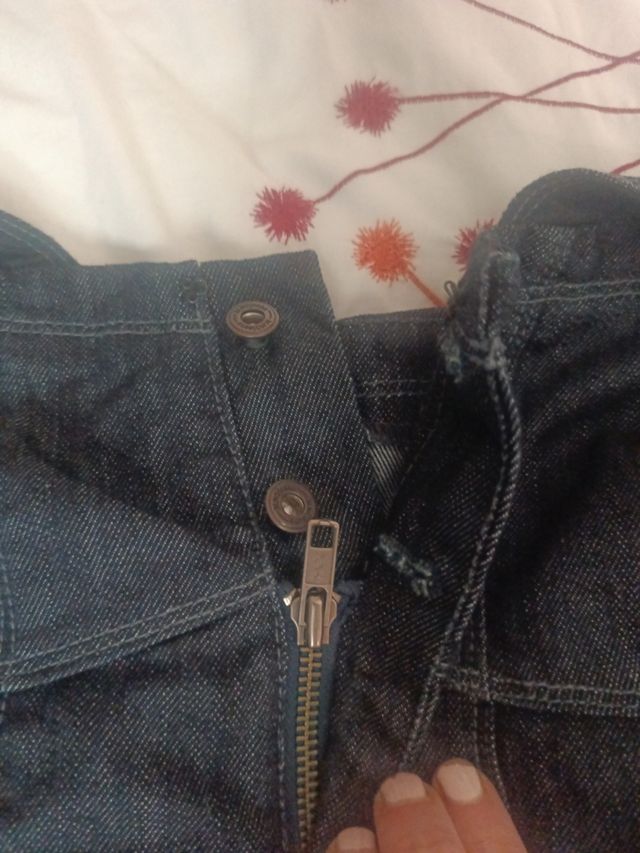 Vestido vaquero palabra honor Mango