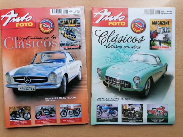 Solo 5 € Revistas Auto Foto y Clásicos Exclusivos 