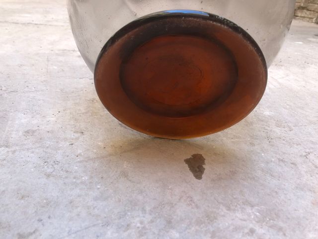 Jarrón de cristal redondo