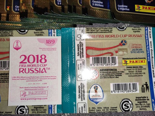 Mundial Rusia 2018 Panini sobres cromos