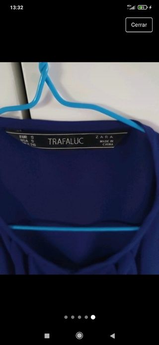 Blusa azul eléctrico Zara talla S de segunda mano por 5 EUR en San  Bizenti-Barakaldo en WALLAPOP