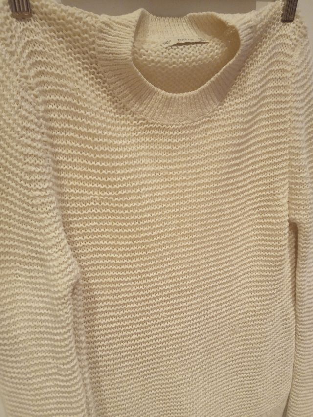 Jersey punto verano crema Zara M/L